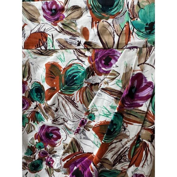 Maggy L Floral Wiggle Dress 10P Garden Party Keyhole Back Retro Cottagecore - Picture 5 of 7